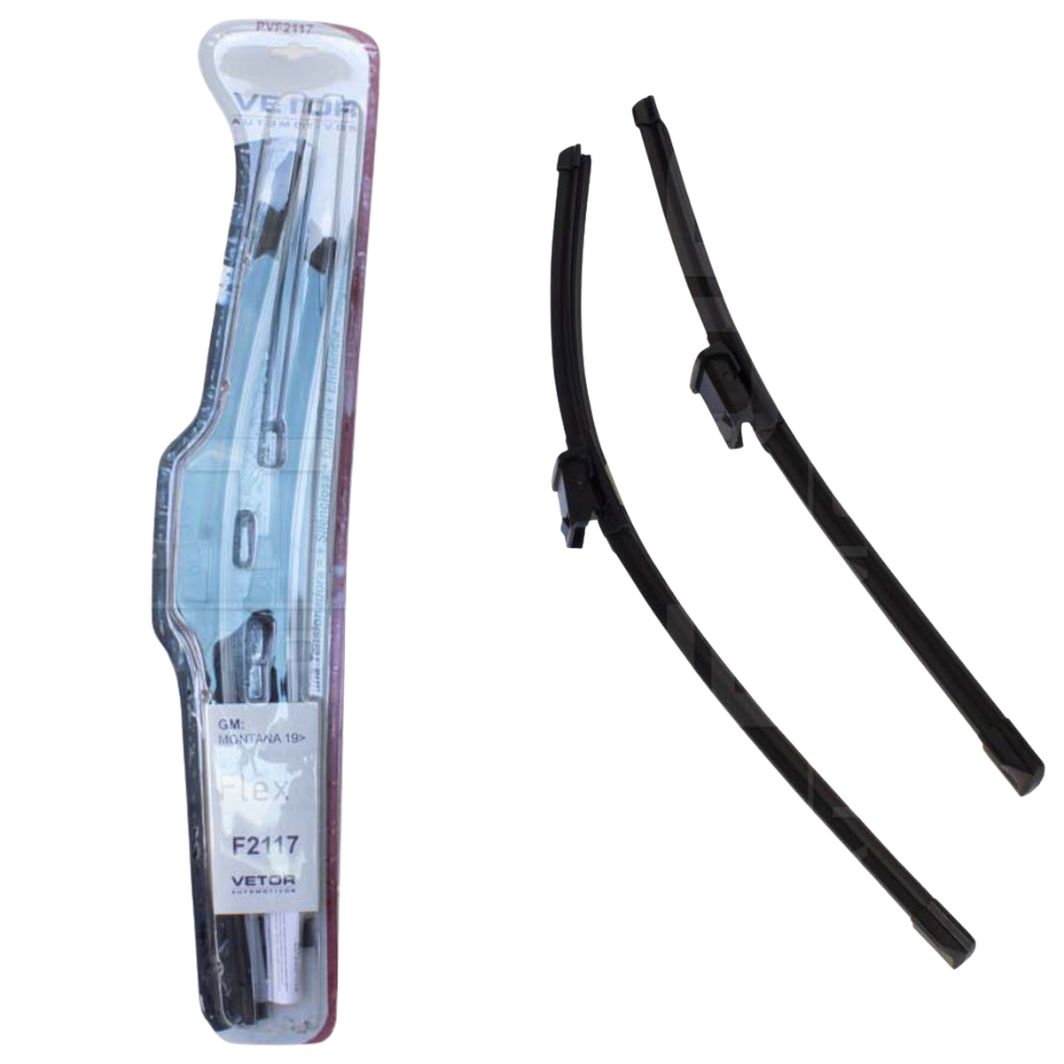 Par Palheta Flex Específica Dianteira 21" e 17" para Chevrolet Montana - Vetor - Pvf2117 - (1)