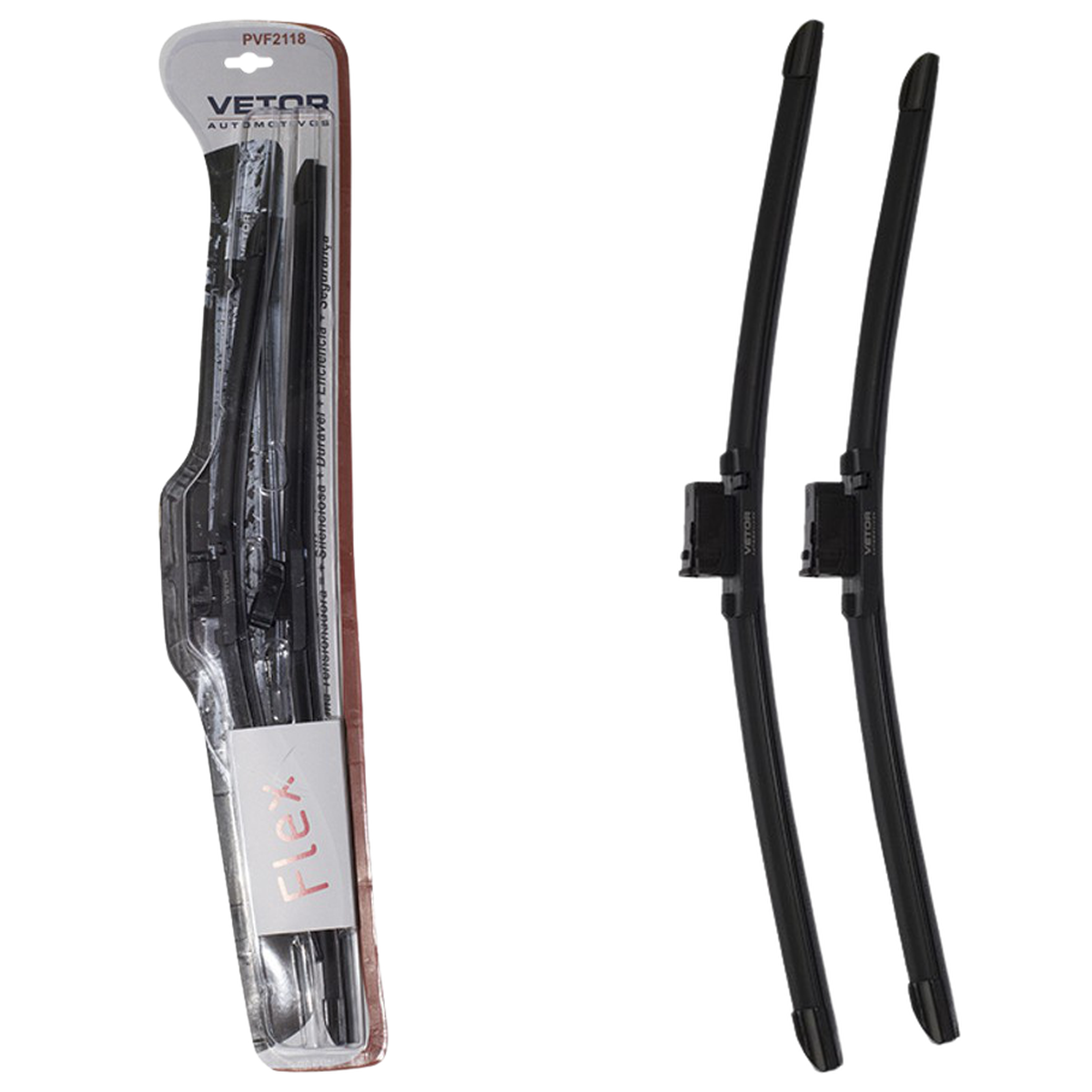 Par Palheta Flex Específica Dianteira 21" e 18" para Chevrolet Agile e Montana - Vetor - Pvf2118 - (1)