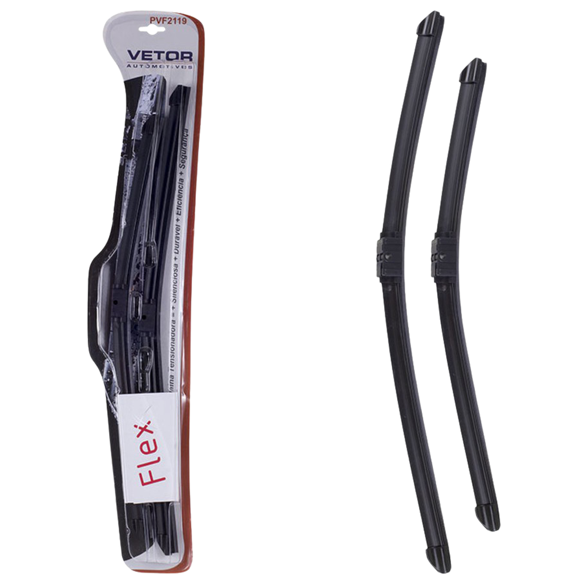 Par Palheta Flex Específica Dianteira 21" e 19" para Volkswagen Golf - Vetor - Pvf2119 - (1)