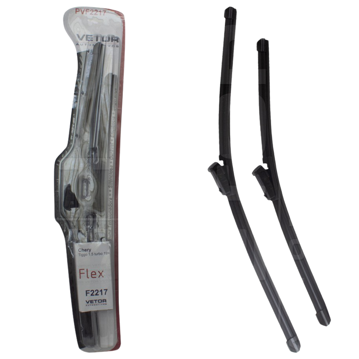 Par Palheta Flex Específica Dianteira 22" e 17" para Chery Tiggo 5X e Tiggo 7 - Vetor - Pvf2217 - (1)