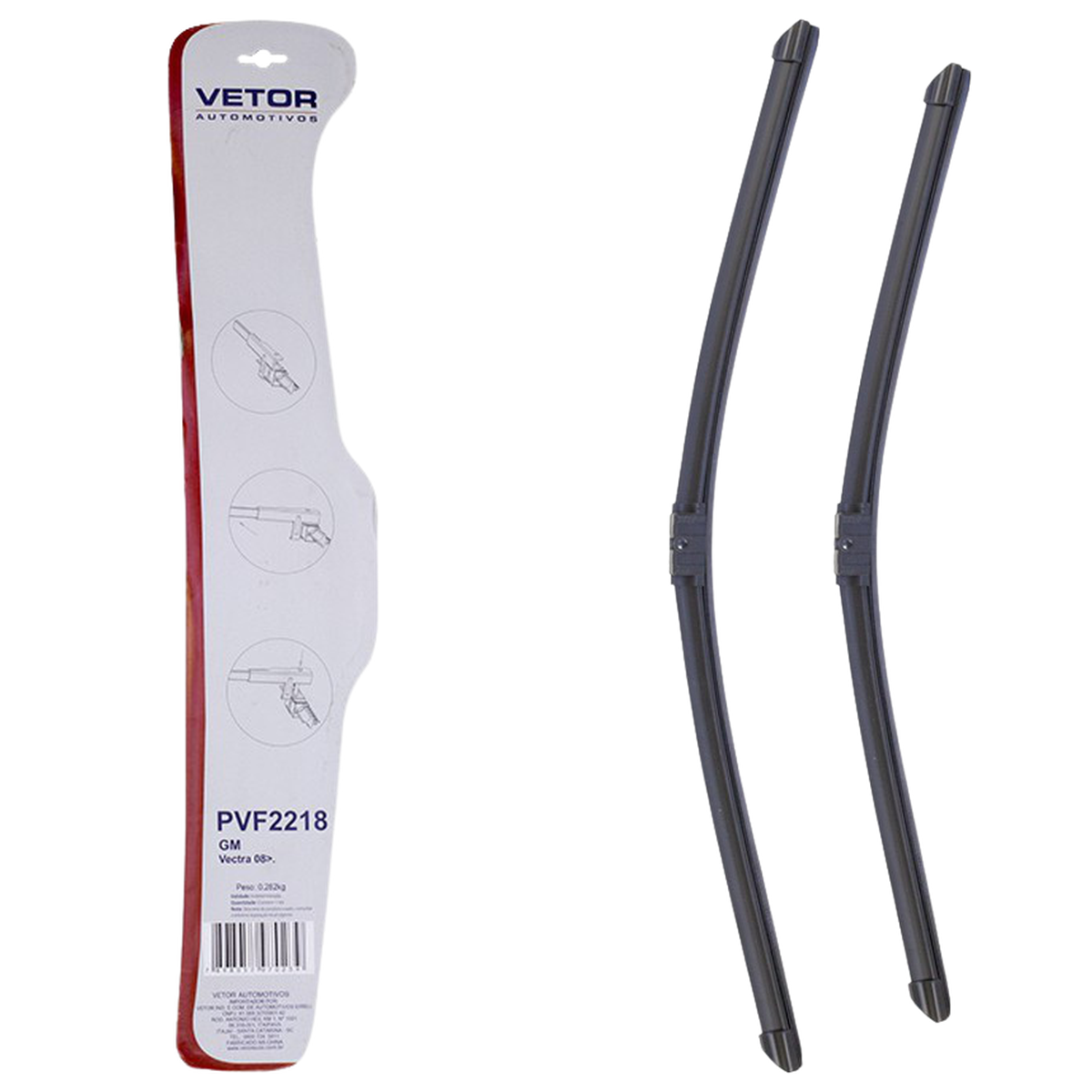 Par Palheta Flex Específica Dianteira 22" e 18" - Vetor - Pvf2218 - (1)