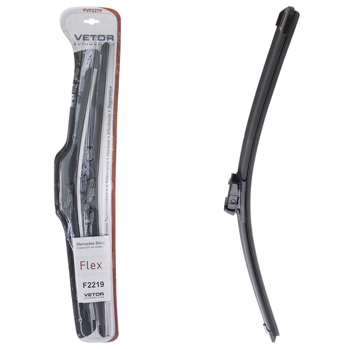 Par Palheta Flex Específica Dianteira 22" e 19" para Mercedes-Benz GLK 300 - Vetor - Pvf2219 - (1)