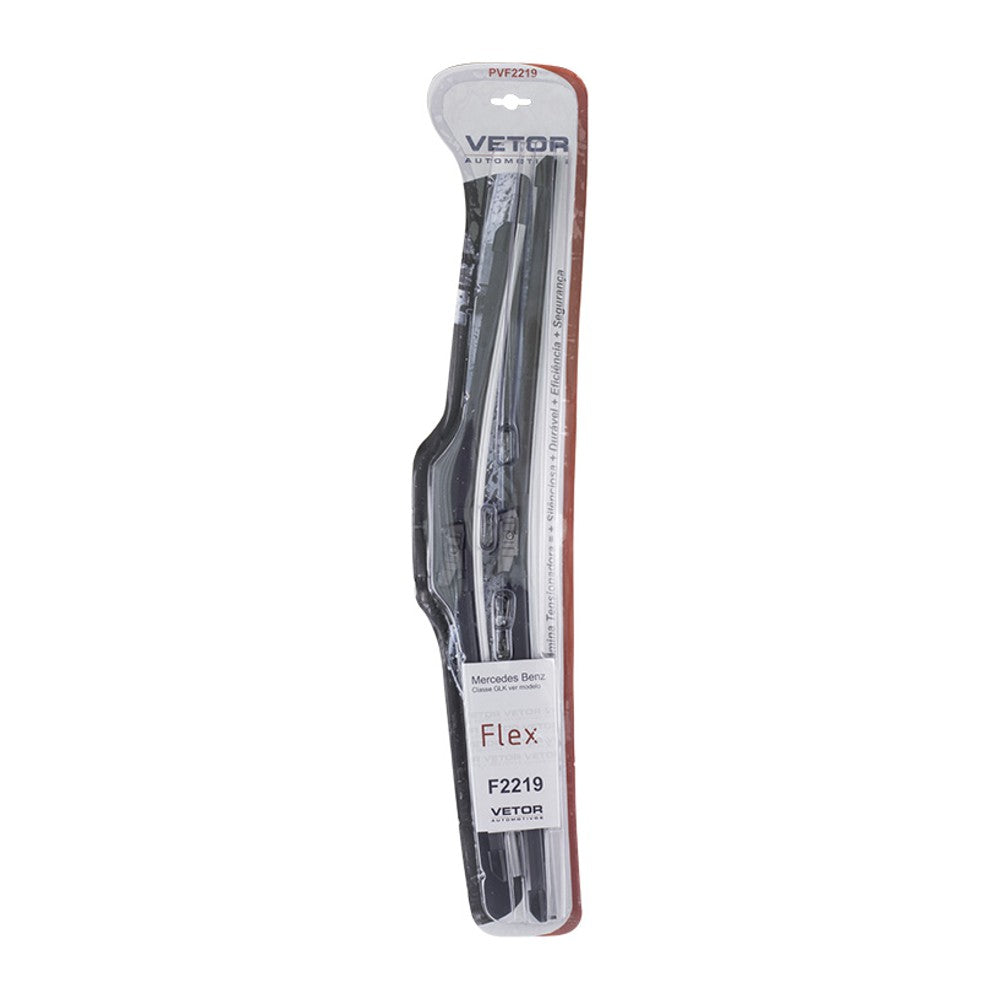 Par Palheta Flex Específica Dianteira 22" e 19" para Mercedes-Benz GLK 300 - Vetor - Pvf2219 - (2)
