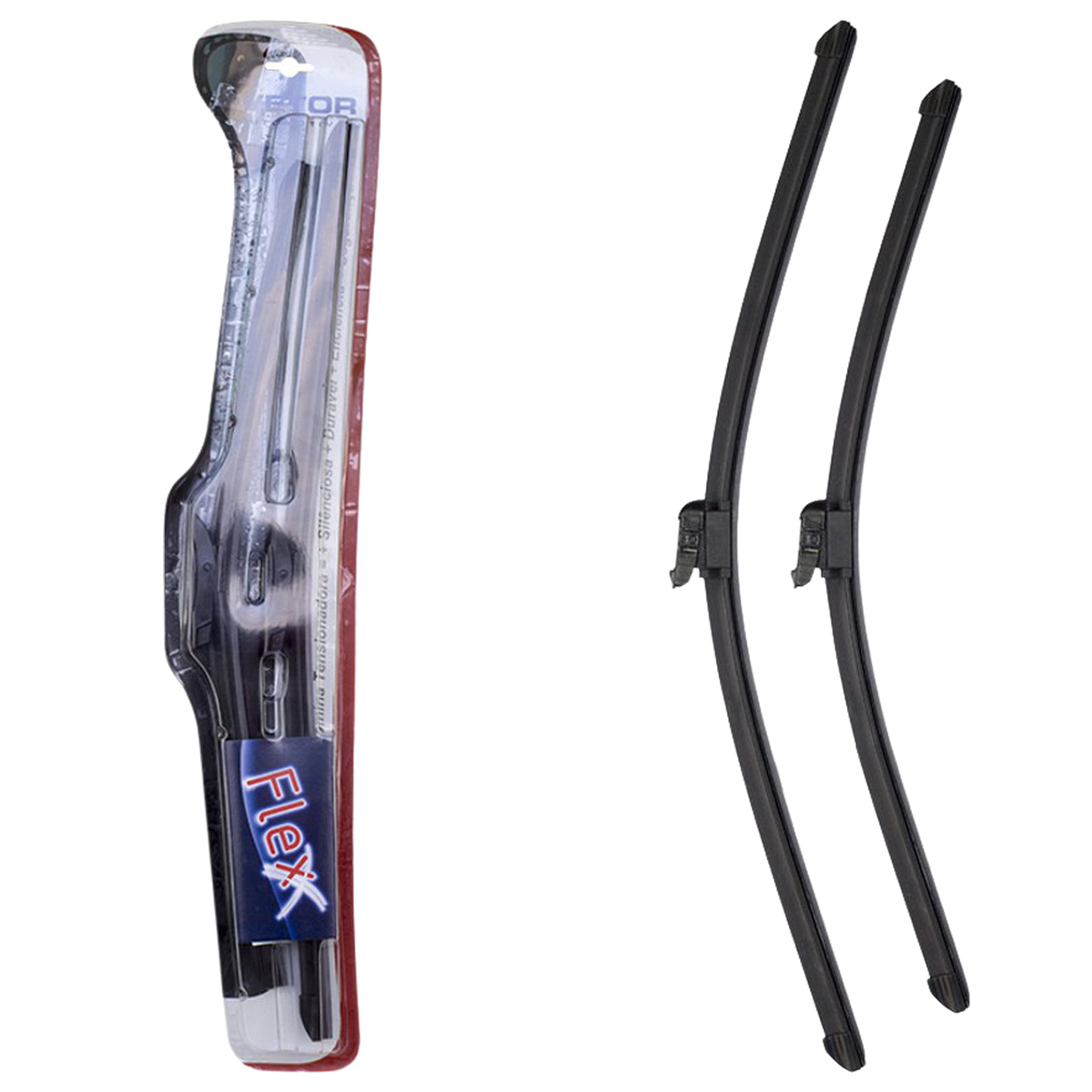 Par Palheta Flex Específica Dianteira 24" e 15" para Audi A1 e Chery FACE - Vetor - Pvf2415A - (1)
