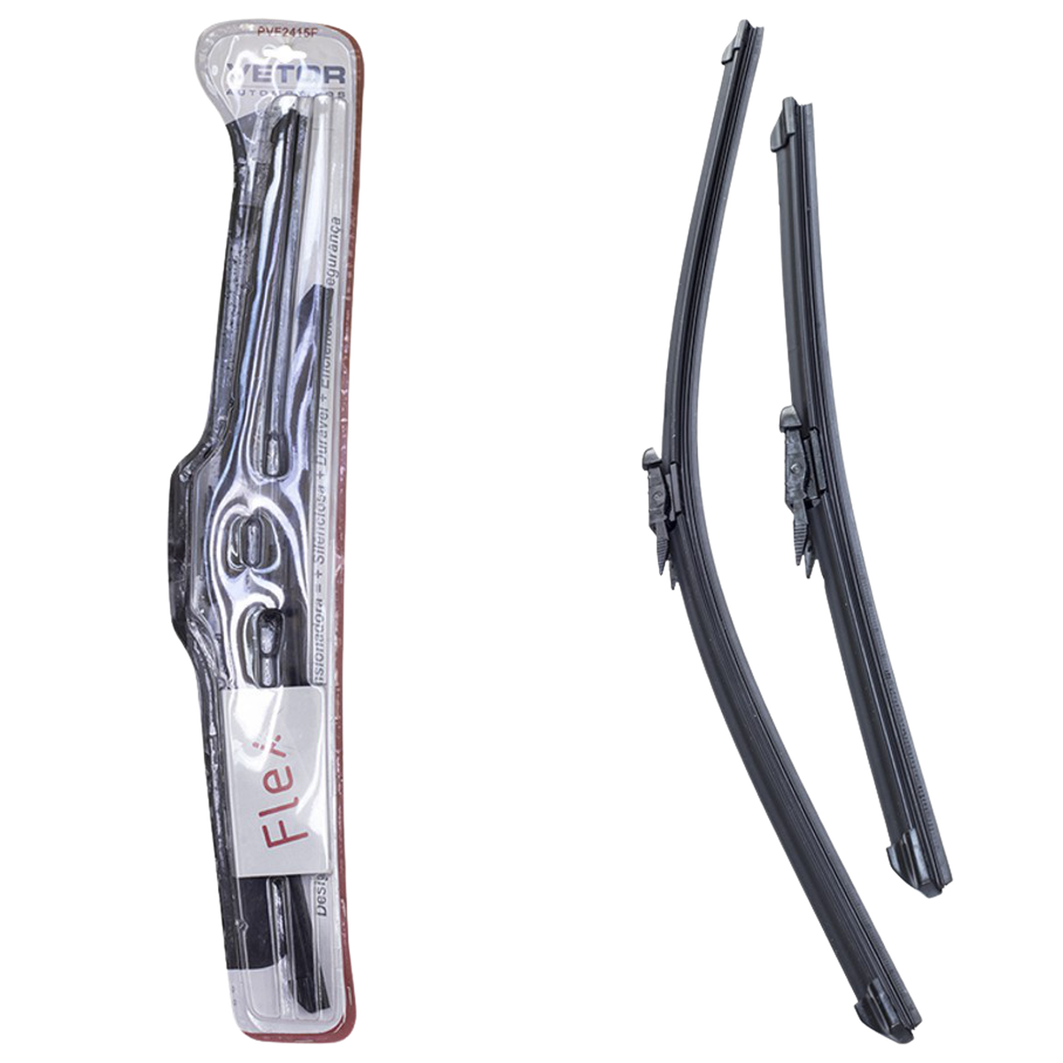 Par Palheta Flex Específica Dianteira 24" e 15" para Fiat Idea - Vetor - Pvf2415F - (1)