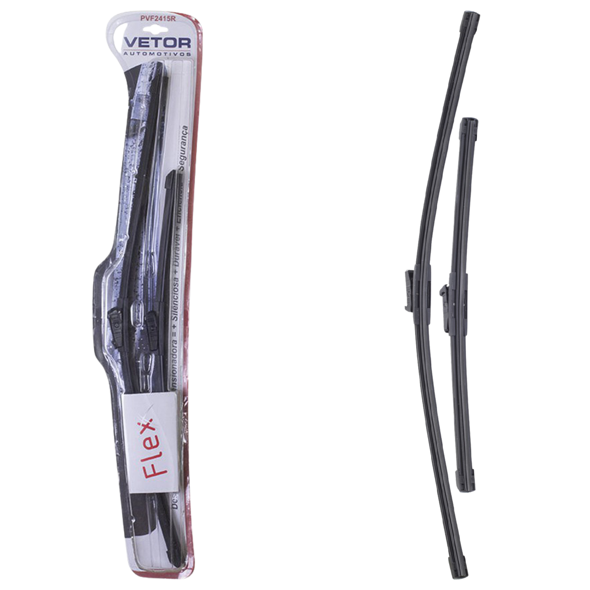 Par Palheta Flex Específica Dianteira 24" e 15" para Ford Ranger - Vetor - Pvf2415R - (1)