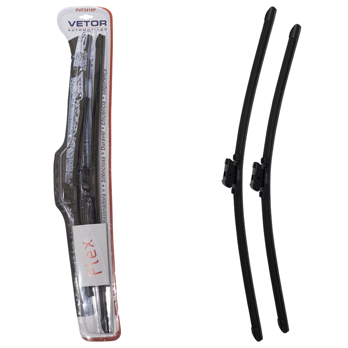 Par Palheta Flex Específica Dianteira 24" e 16" - Vetor - Pvf2416P - (1)