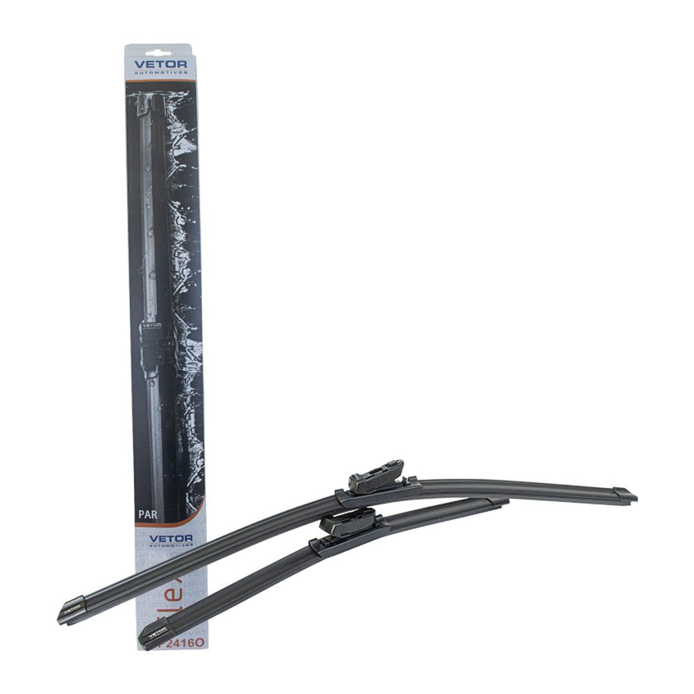 Par Palheta Flex Específica Dianteira 24" e 16" para Chevrolet Onix - Vetor - Pvf2416O - (1)