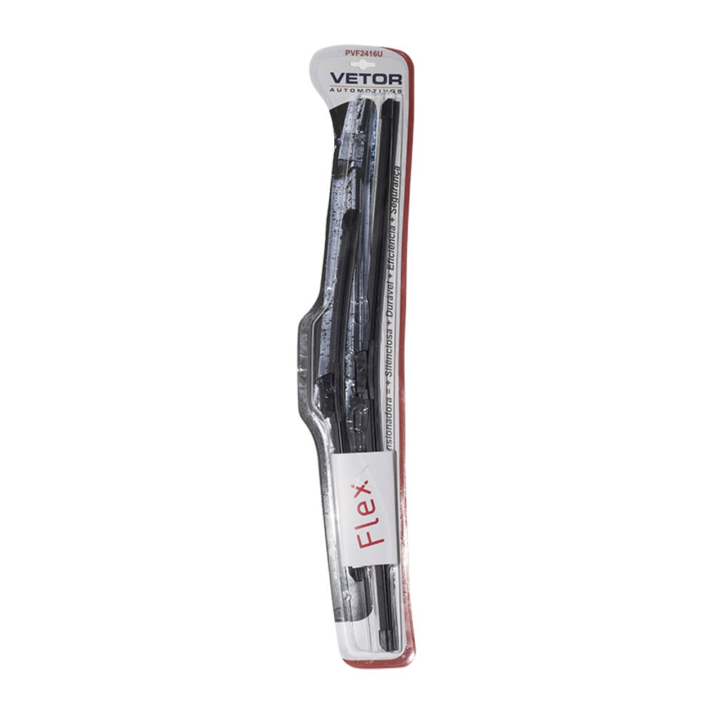 Par Palheta Flex Específica Dianteira 24" e 16" para Volkswagen Cross Up! e Up! - Vetor - Pvf2416U - (2)