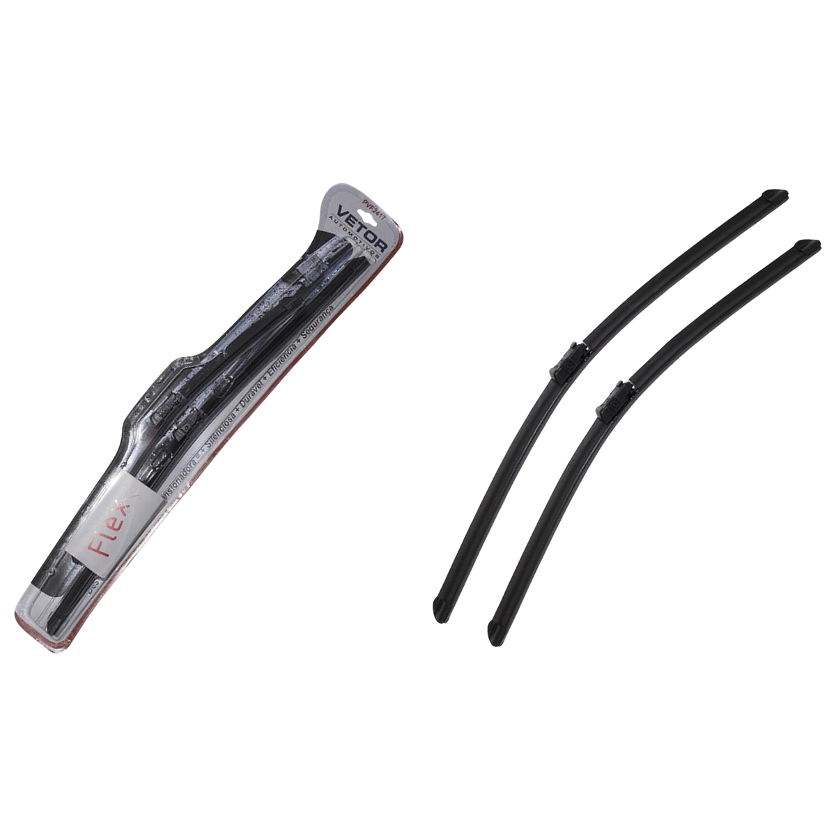 Par Palheta Flex Específica Dianteira 24" e 17" para Fiat Bravo - Vetor - Pvf2417 - (1)