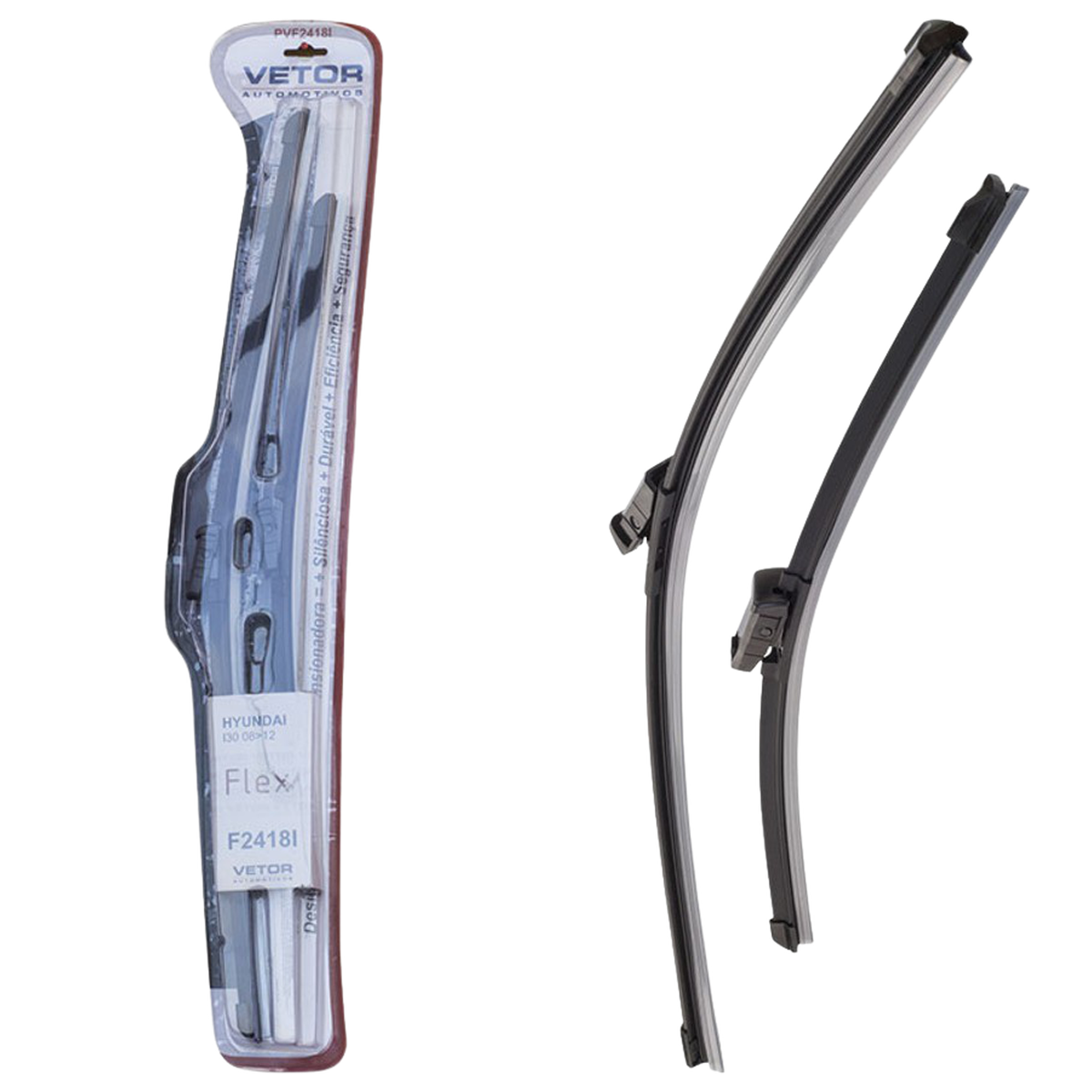 Par Palheta Flex Específica Dianteira 24" e 18" para Hyundai I30 e I30 CW - Vetor - Pvf2418I - (1)