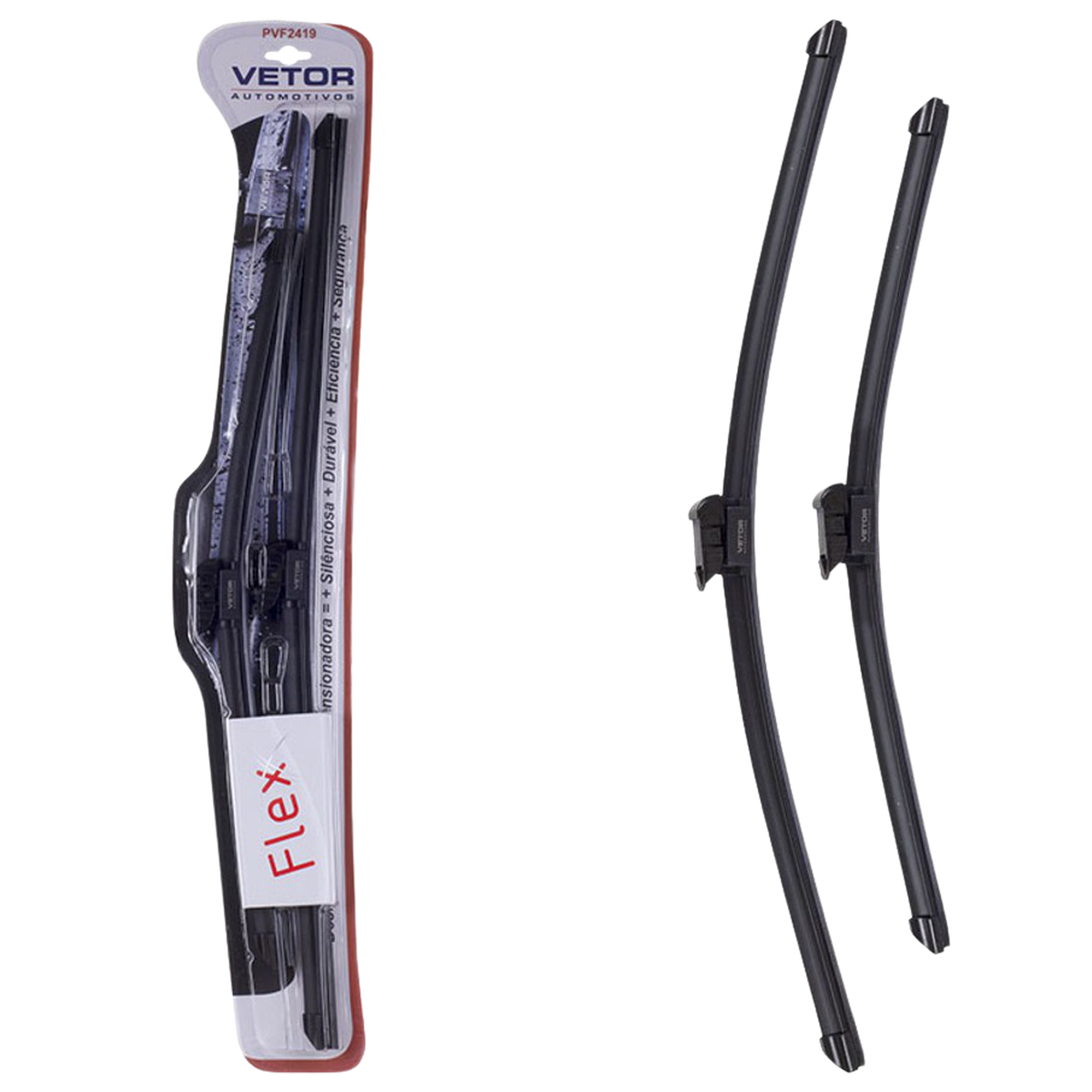 Par Palheta Flex Específica Dianteira 24" e 19" - Vetor - Pvf2419 - (1)