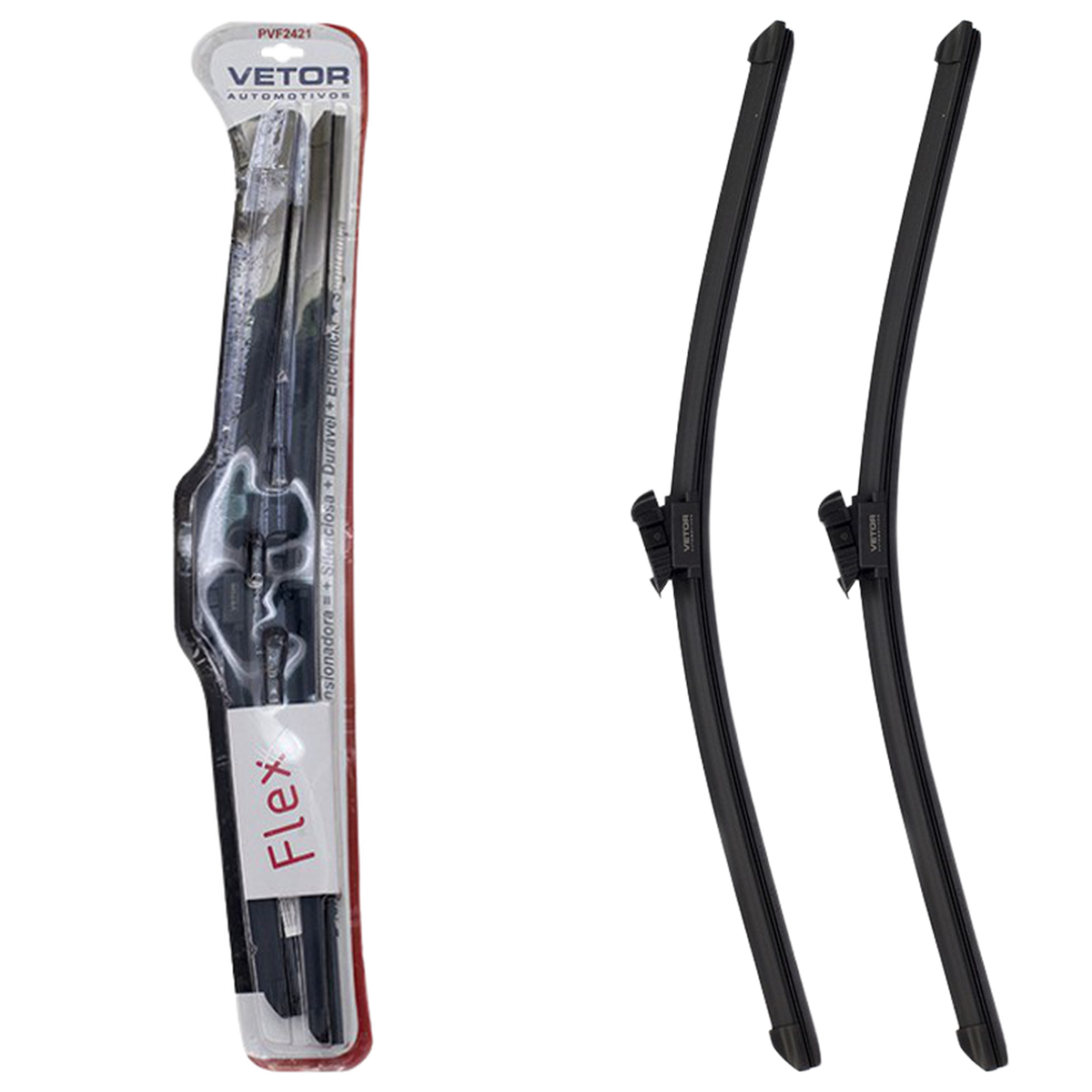 Par Palheta Flex Específica Dianteira 24" e 21" - Vetor - Pvf2421 - (1)