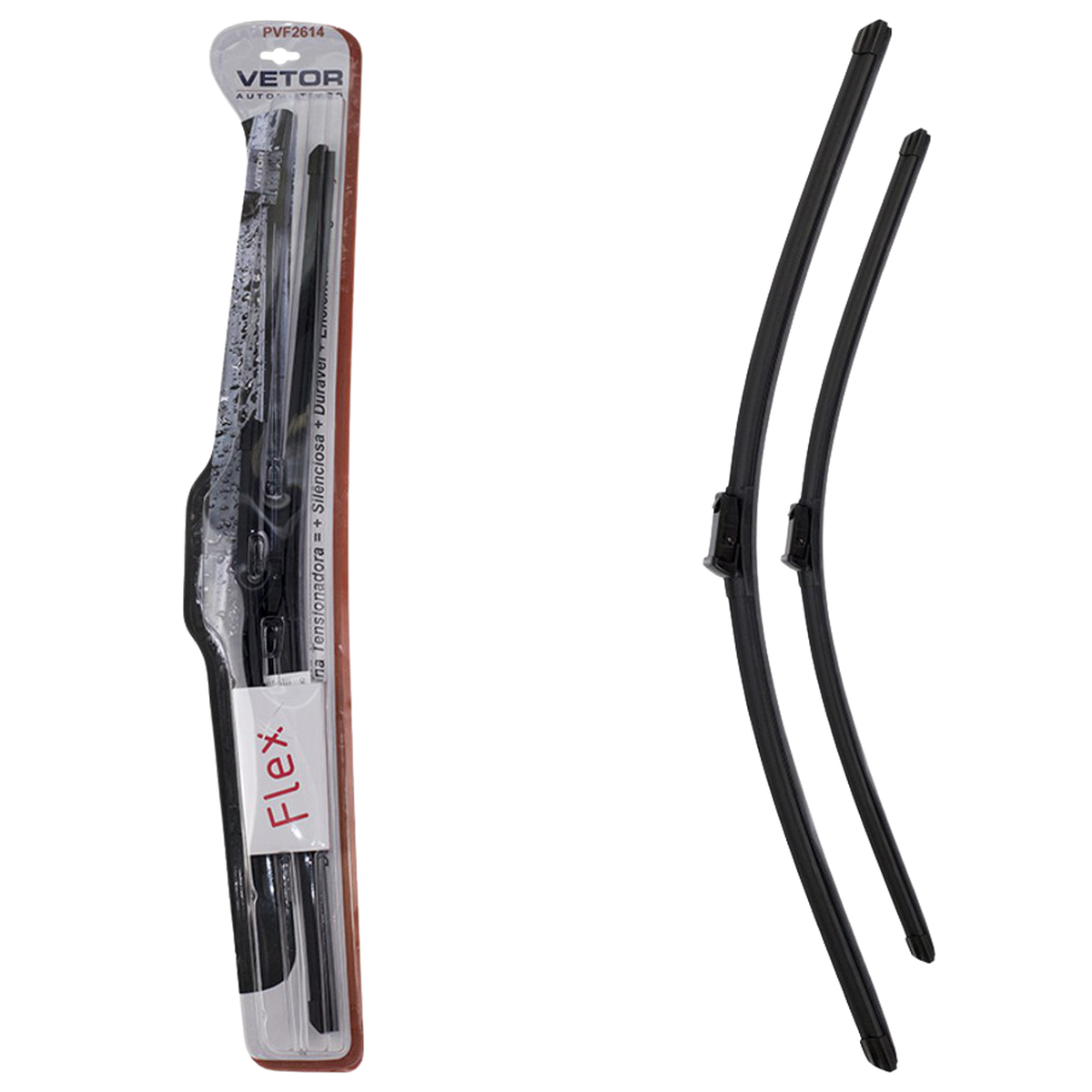 Par Palheta Flex Específica Dianteira 26" e 14" para Chevrolet Tracker e Honda HR-V - Vetor - Pvf2614 - (1)