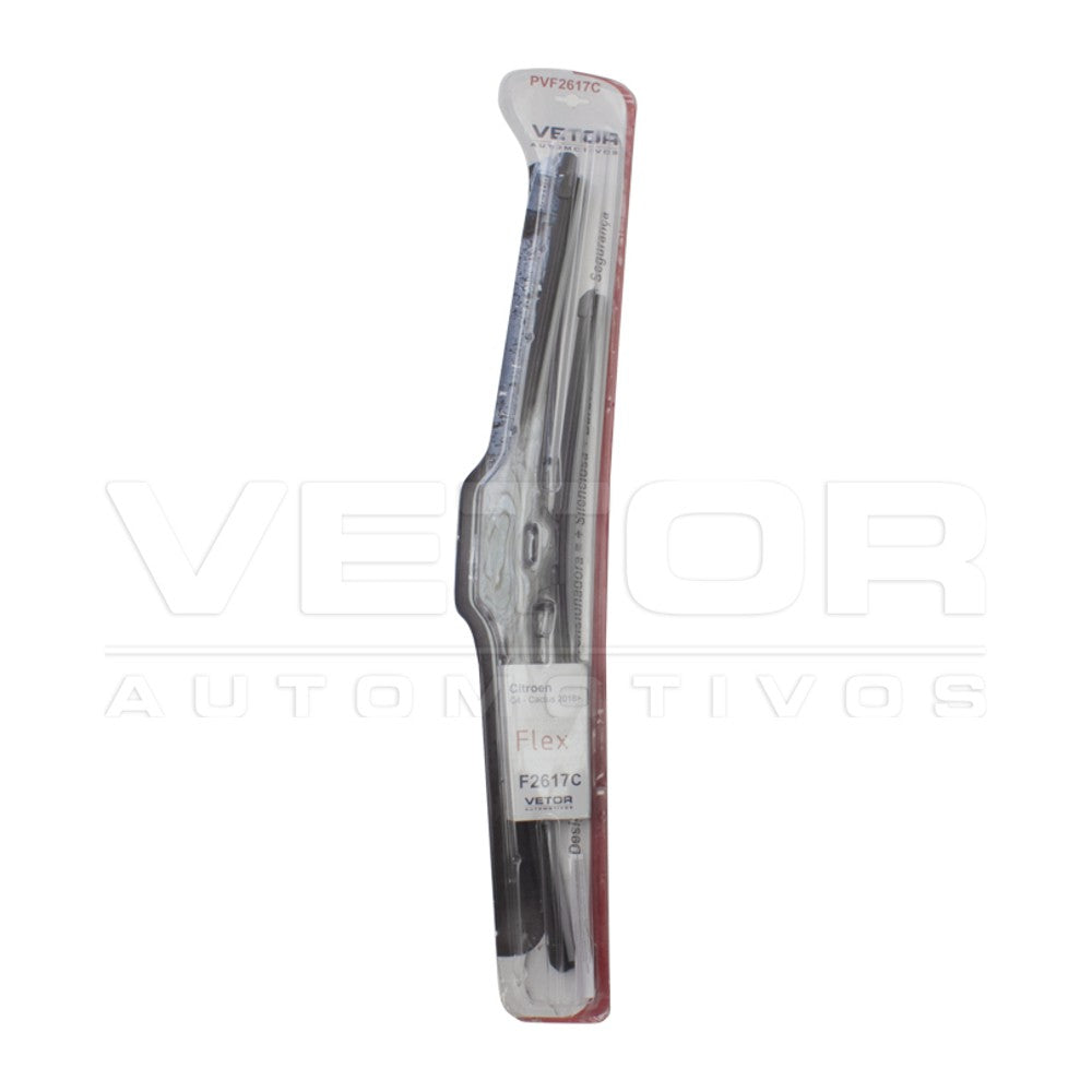 Par Palheta Flex Específica Dianteira 26" e 17" para Citroen C4 Cactus - Vetor - Pvf2617C - (4)