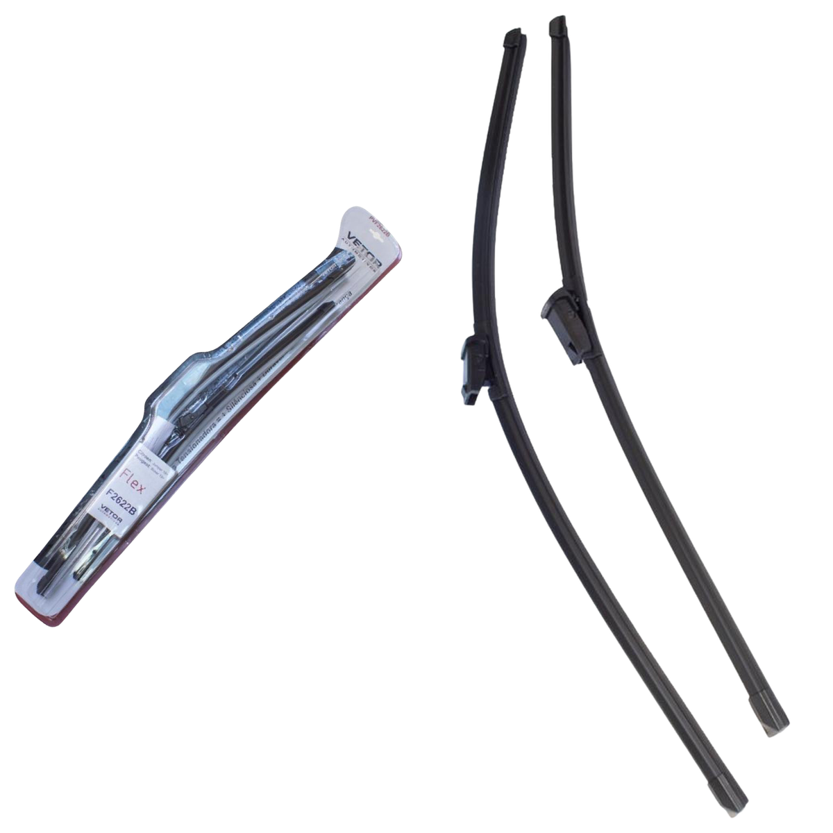 Par Palheta Flex Específica Dianteira 26" e 22" para Mercedes-Benz GLE 350 e GLE 400 - Vetor - Pvf2622B - (1)