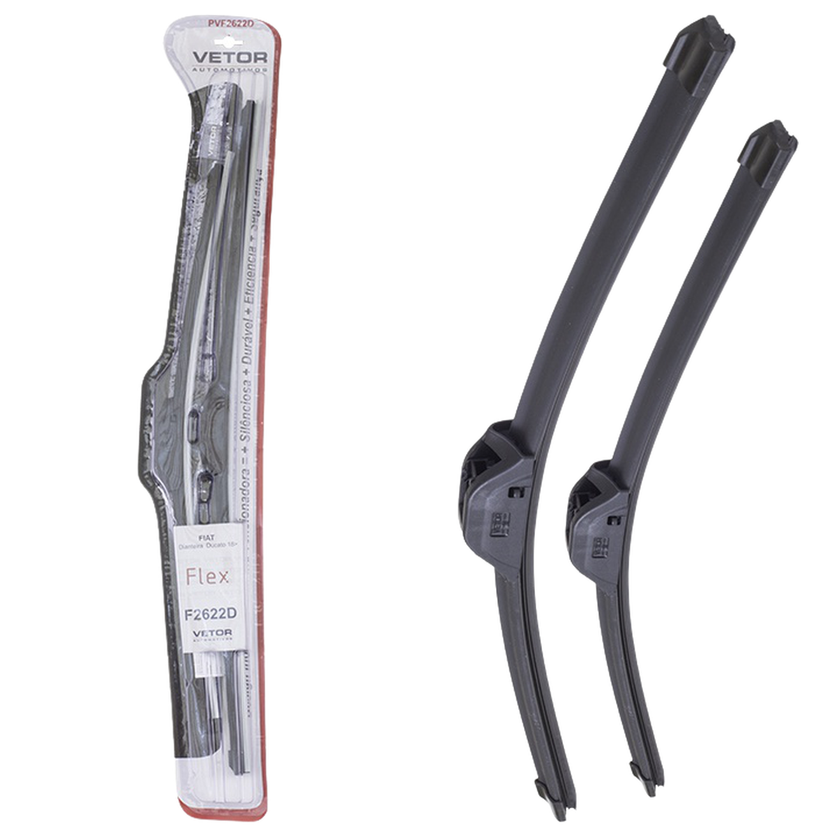 Par Palheta Flex Específica Dianteira 26" e 22" para Fiat Ducato - Vetor - Pvf2622D - (1)