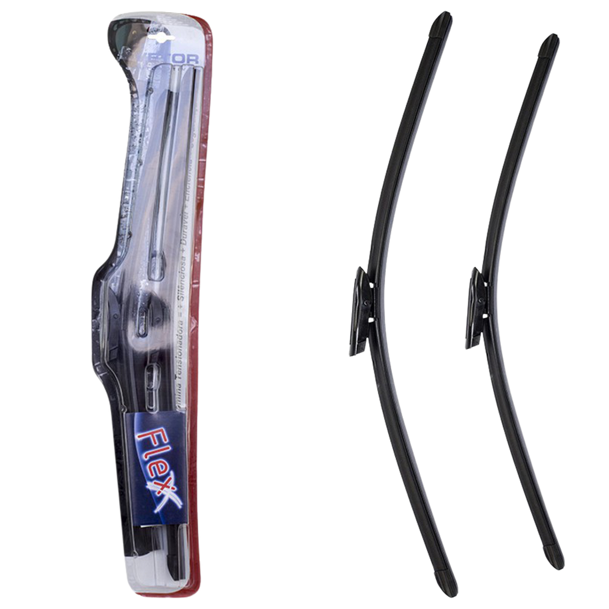 Par Palheta Flex Específica Dianteira 26" e 22" para Renault Scenic - Vetor - Pvf2622S - (1)