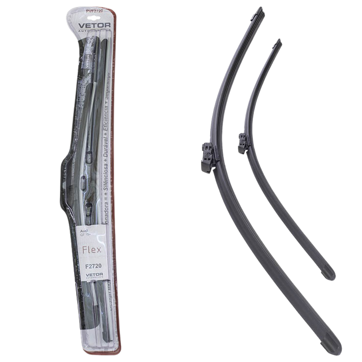 Par Palheta Flex Específica Dianteira 27" e 20" para Audi Q7 - Vetor - Pvf2720 - (1)