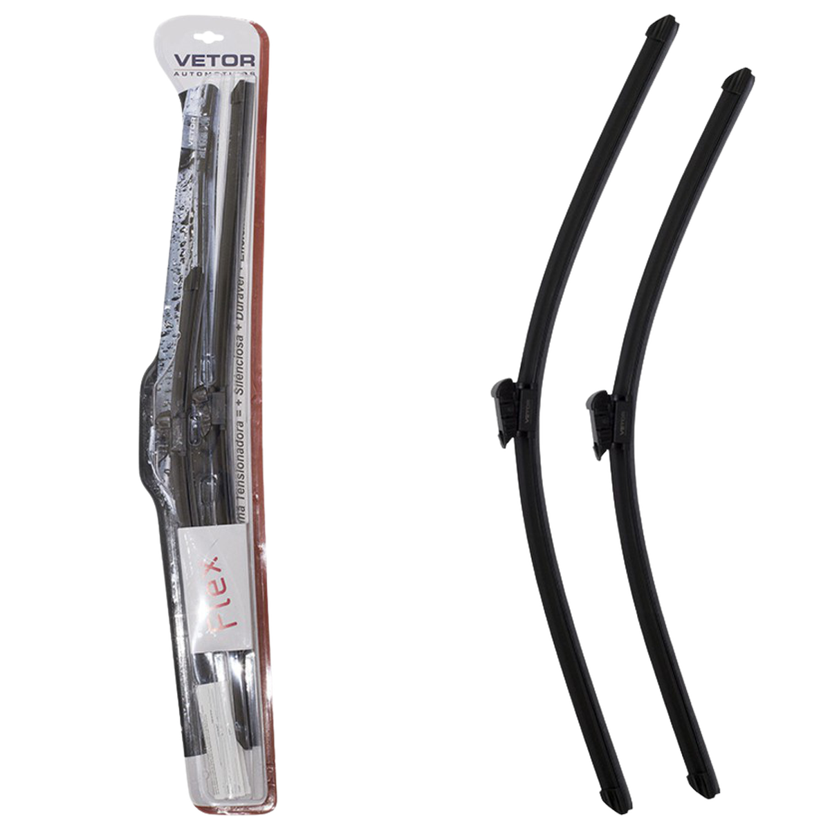 Par Palheta Flex Específica Dianteira 27" e 24" para Honda Civic - Vetor - Pvf2724 - (1)