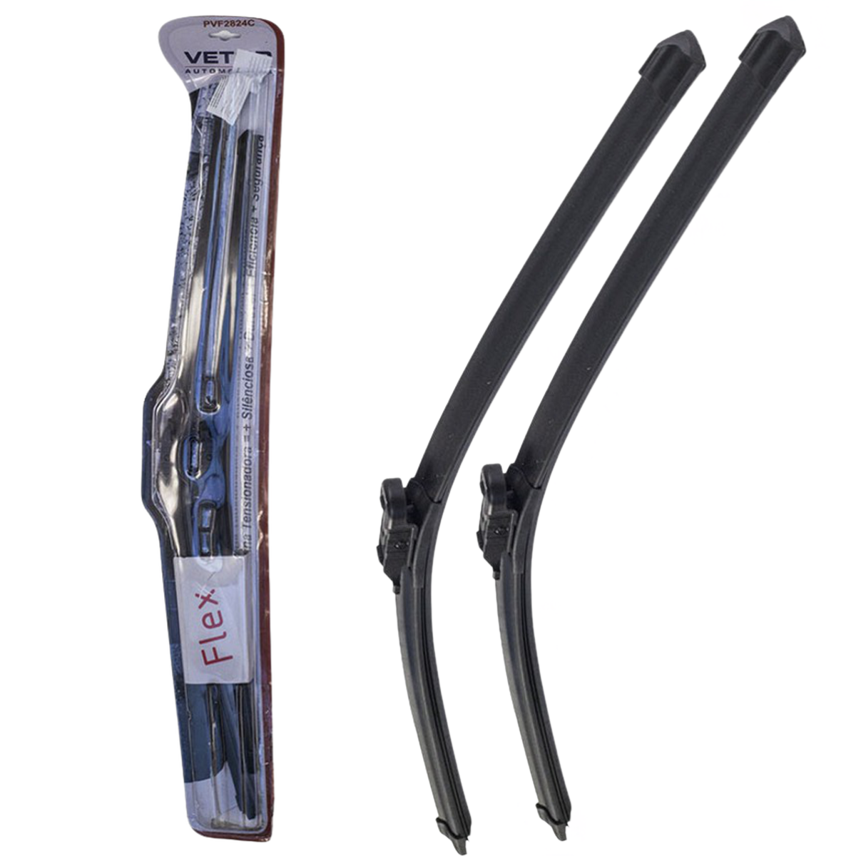 Par Palheta Flex Específica Dianteira 28" e 24" para Citroen C4 VTR - Vetor - Pvf2824C - (1)