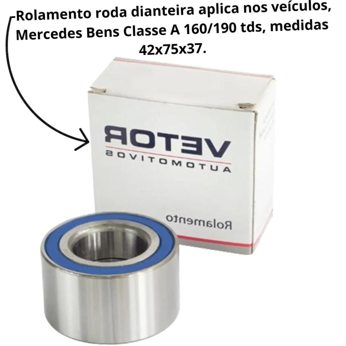 Rolamento da Roda Dianteira para Mercedes-Benz A 160 e A 190 - Vetor - 427537 - (4)