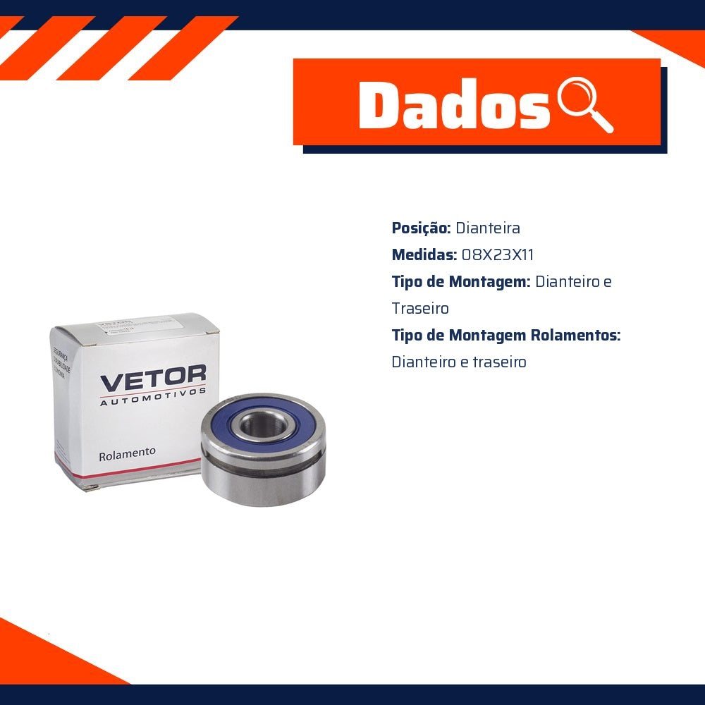 Rolamento do Alternador - Vetor - B8-79D - (5)