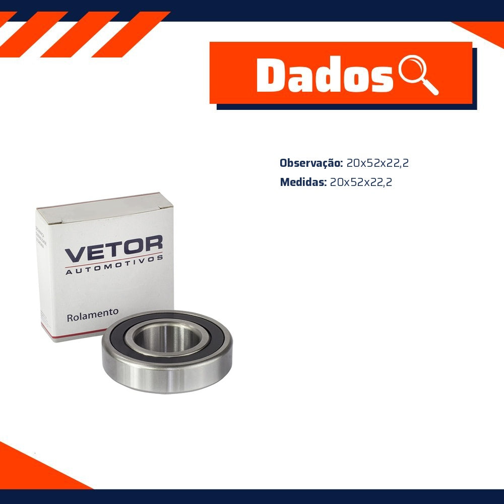 Rolamento do Compressor do Ar Condicionado - Vetor - V63304 - (5)