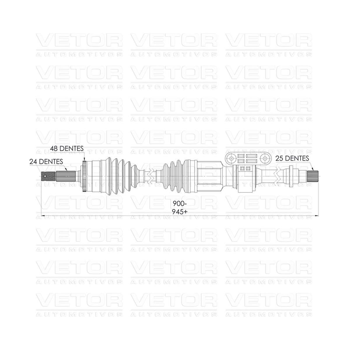 Semieixo Direito - Vetor - Vt9744 - (5)