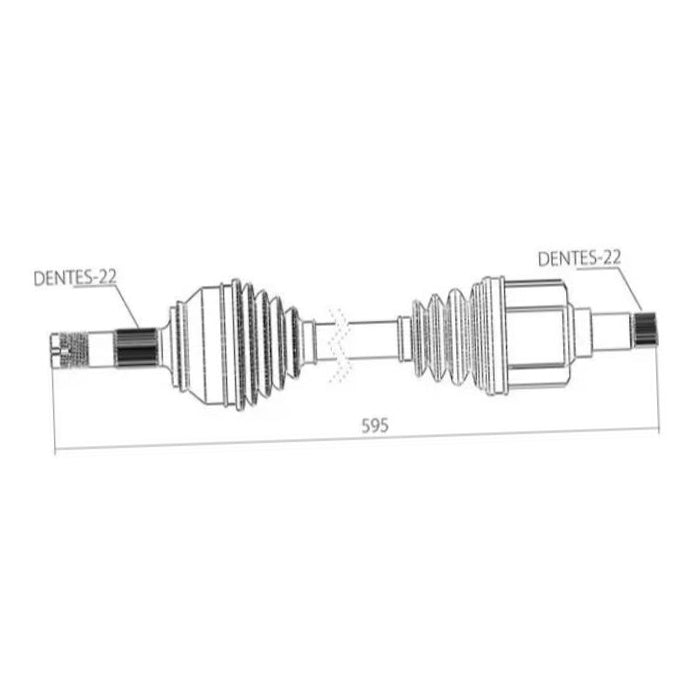 Semieixo Esquerdo para Chevrolet Montana - Vetor - Vt9675 - (5)