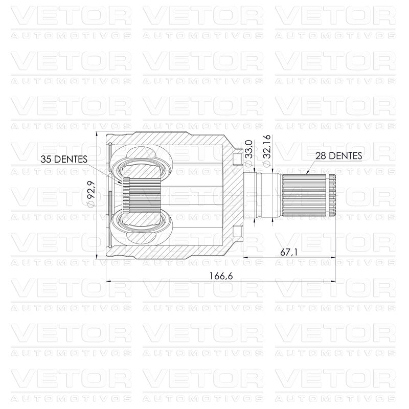 Tulipa Dianteira Esquerda Câmbio Automático - Vetor - Vt5541 - (4)
