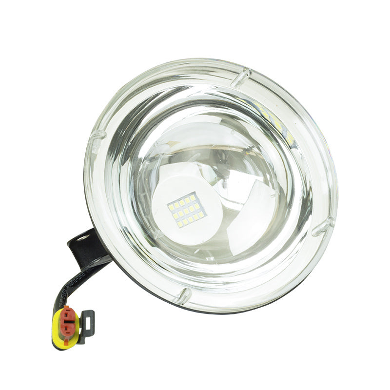 Kit Farol Auxiliar Redondo 15 LEDs 12V/24V - Teslla - Tk1001L - (3)