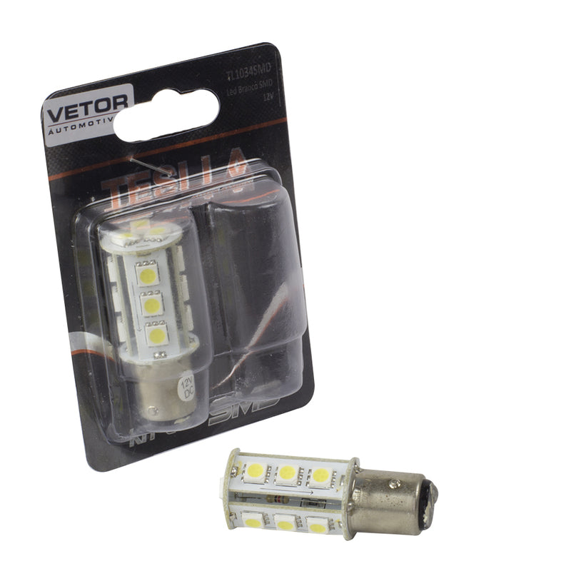 Par Lâmpada Super LED Ultra Branca 12V - Teslla - Tl1034Smd - (2)