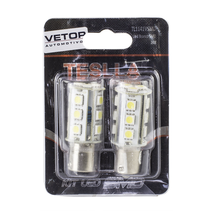 Par Lâmpada Super LED Ultra Branca 24V - Teslla - Tl1141Vsmd - (1)