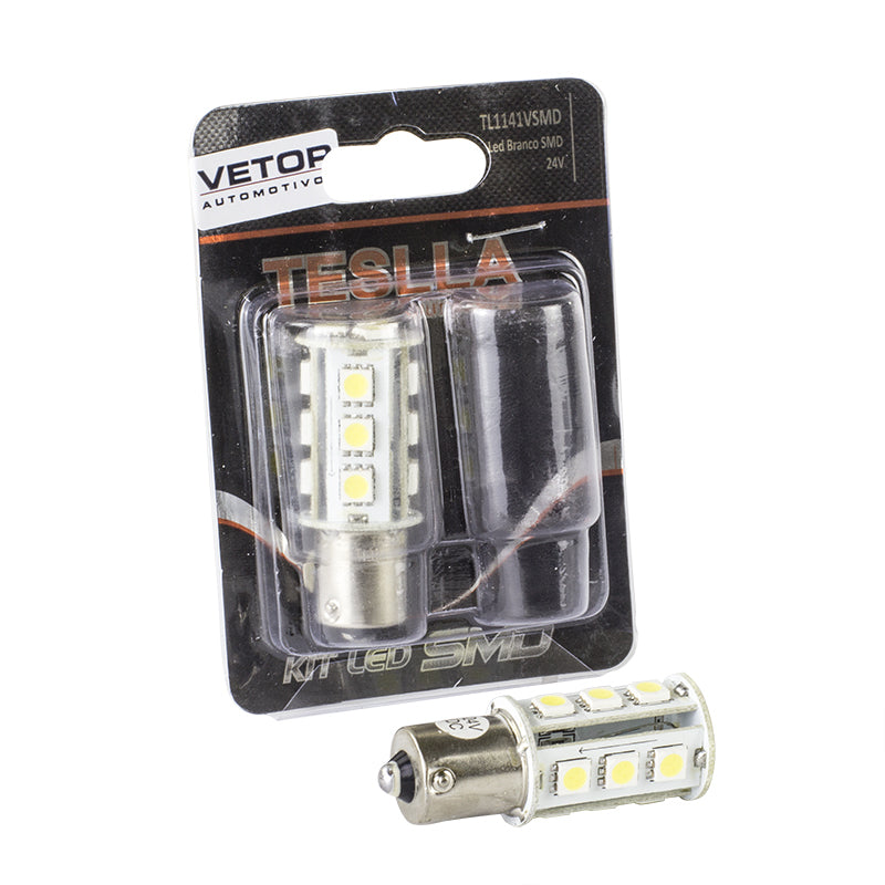Par Lâmpada Super LED Ultra Branca 24V - Teslla - Tl1141Vsmd - (2)