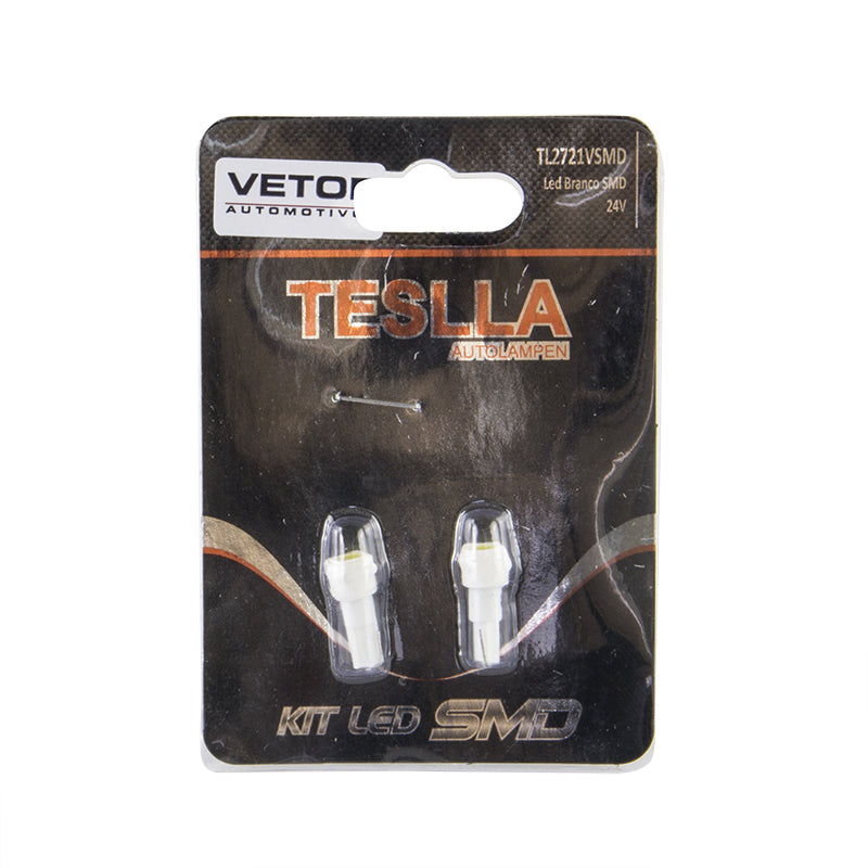 Par Lâmpada Super LED Ultra Branca 24V - Teslla - Tl2721Vsmd - (1)