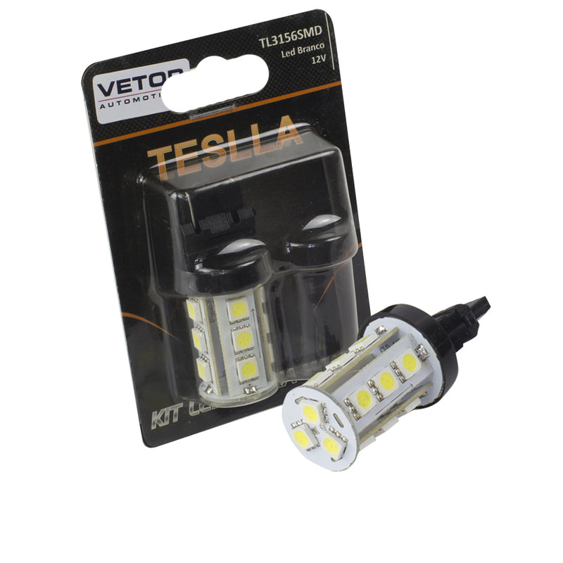 Par Lâmpada Super LED Ultra Branca 12V - Teslla - Tl3156Smd - (1)
