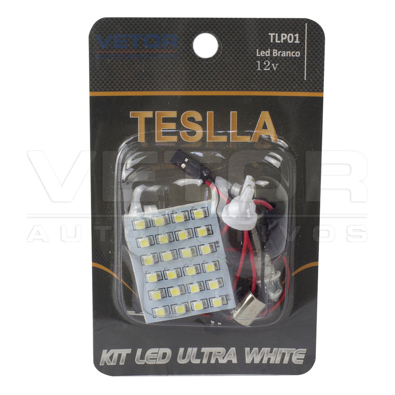 Lâmpada Super LED Ultra Branca 12V 24 LEDs - Teslla - Tlp01 - (1)