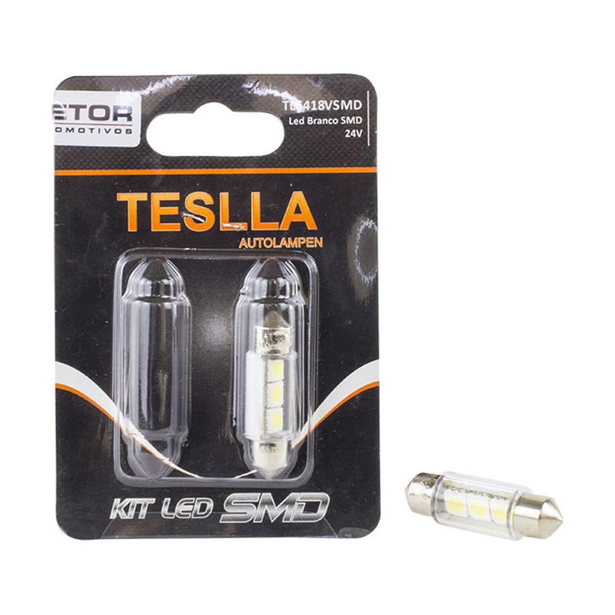 Par Lâmpada Super LED Ultra Branca 24V - Teslla - Tl6418Vsmd - (1)