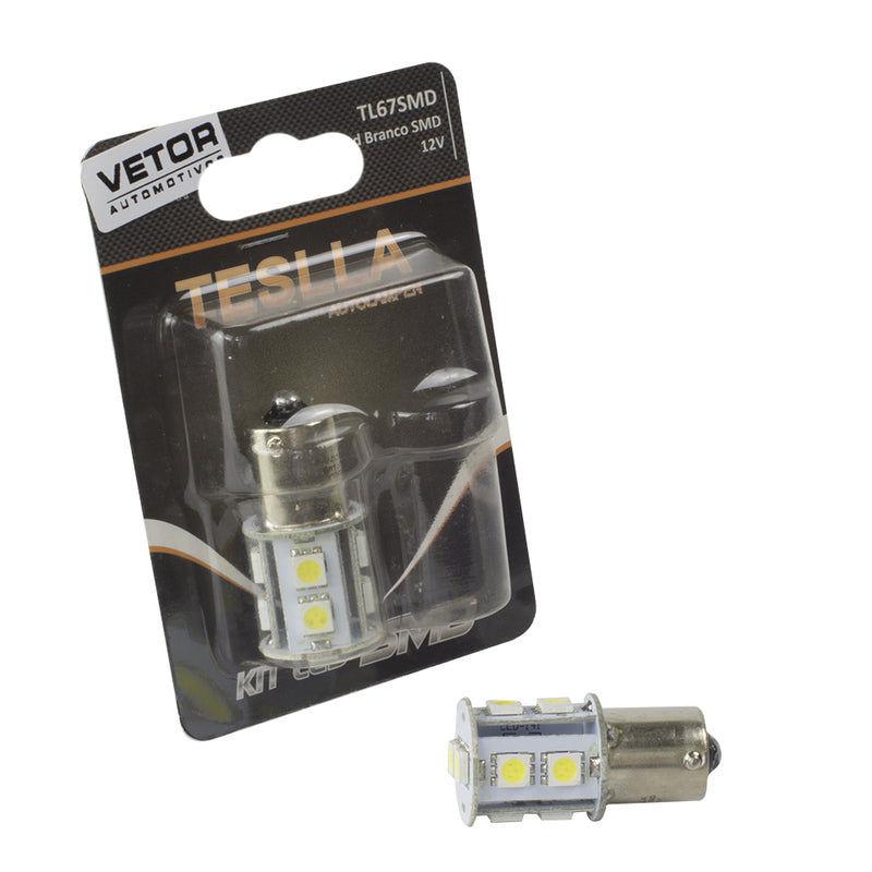 Par Lâmpada Super LED Ultra Branca 12V - Teslla - Tl67Smd - (2)