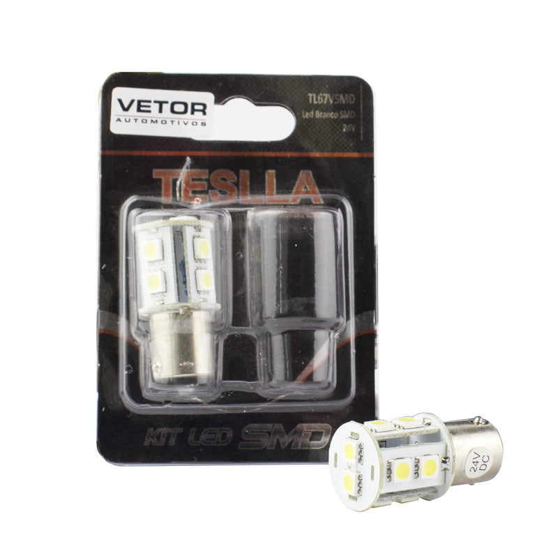 Par Lâmpada Super LED Ultra Branca 24V - Teslla - Tl67Vsmd - (1)