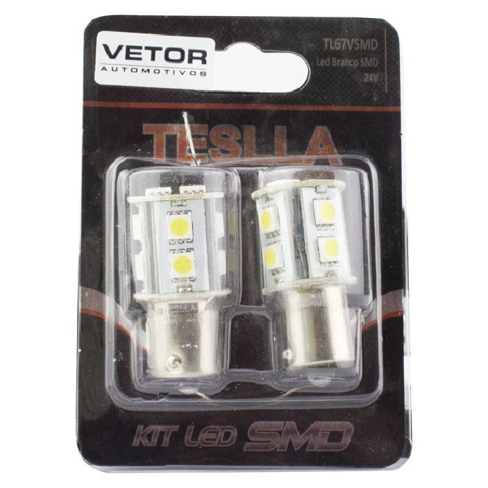 Par Lâmpada Super LED Ultra Branca 24V - Teslla - Tl67Vsmd - (5)