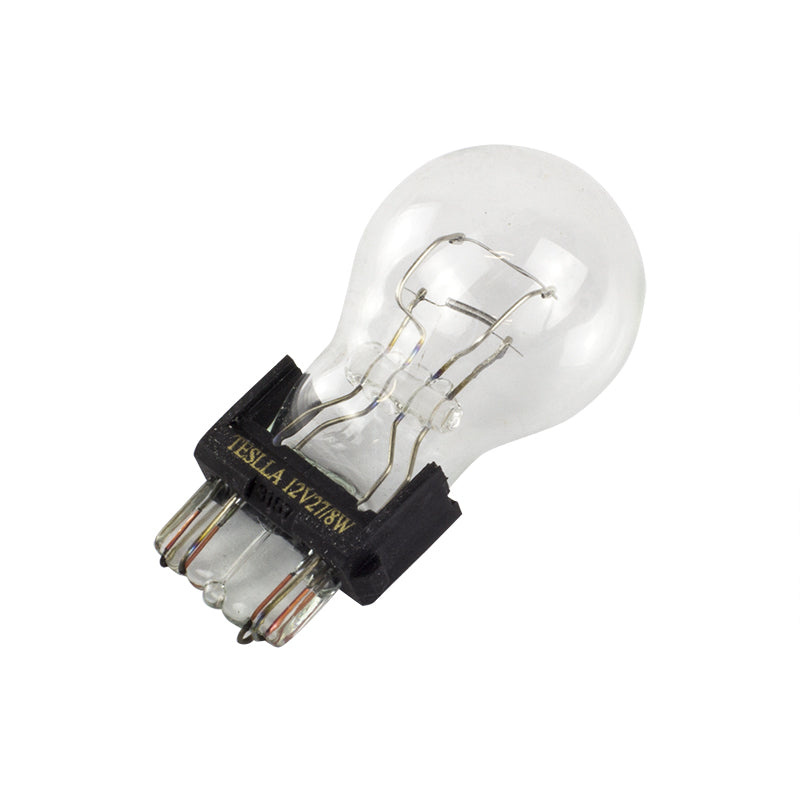 Lâmpada Amarela 12V 27/8W - Teslla - T3157 - (1)