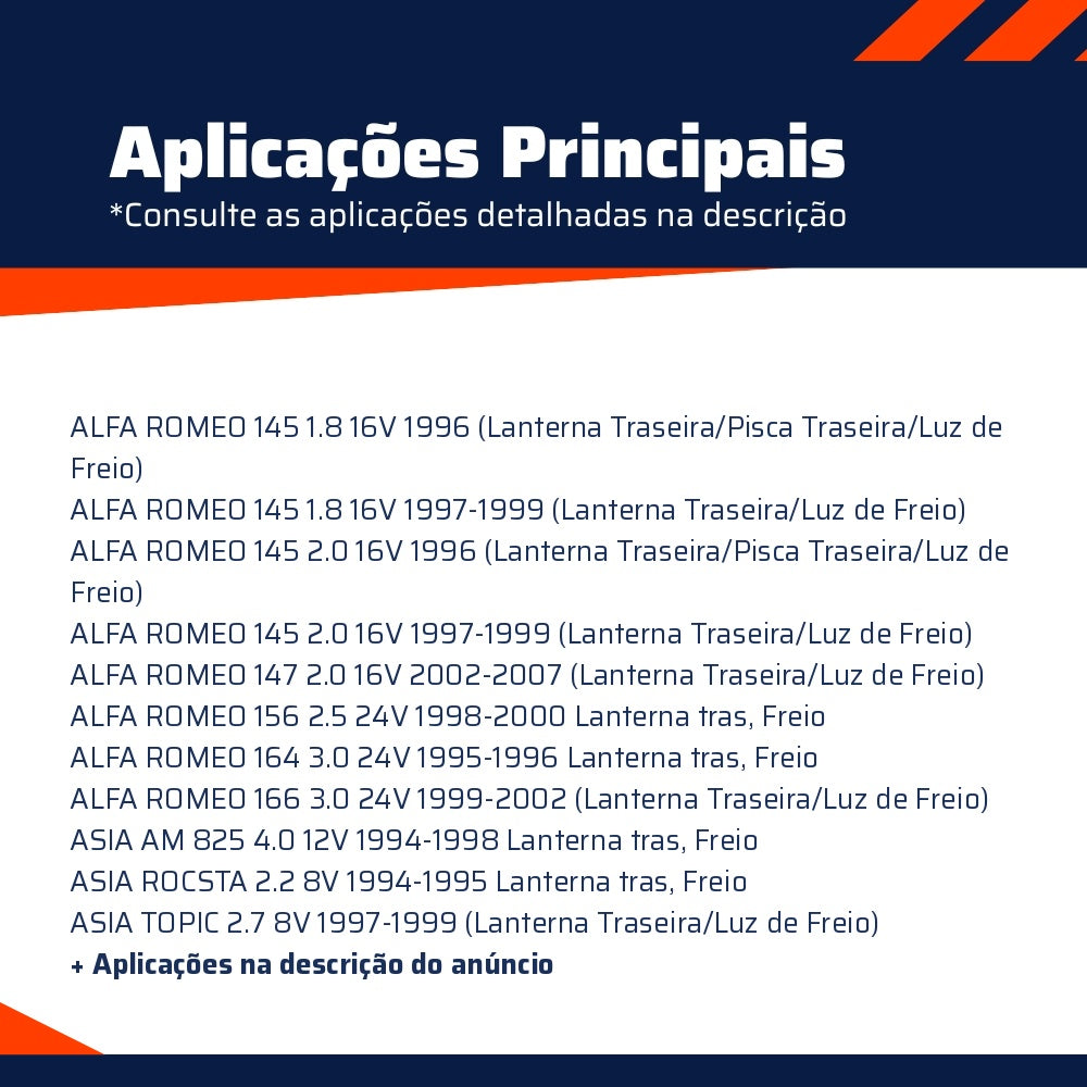 10 Lâmpadas Amarela 12V 21/5W - Teslla - T1176 - (6)
