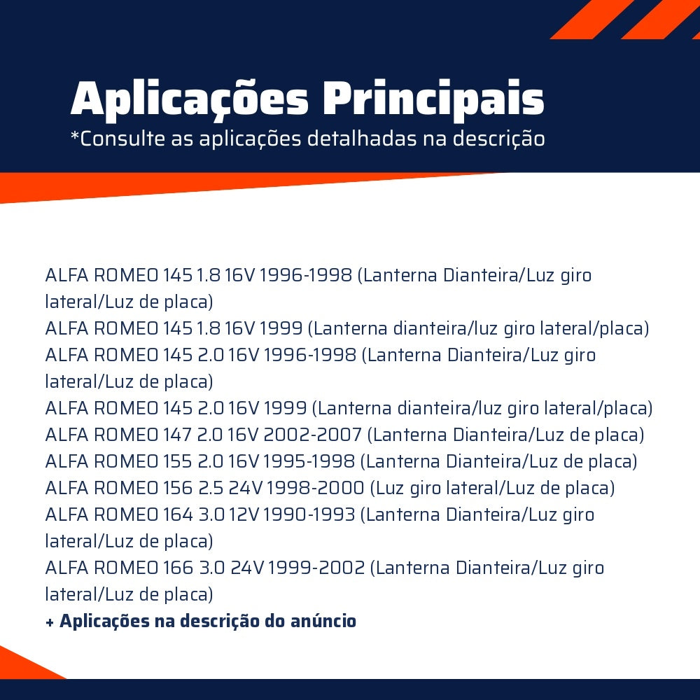 10 Lâmpadas Amarela 12V 5W - Teslla - T2825 - (6)