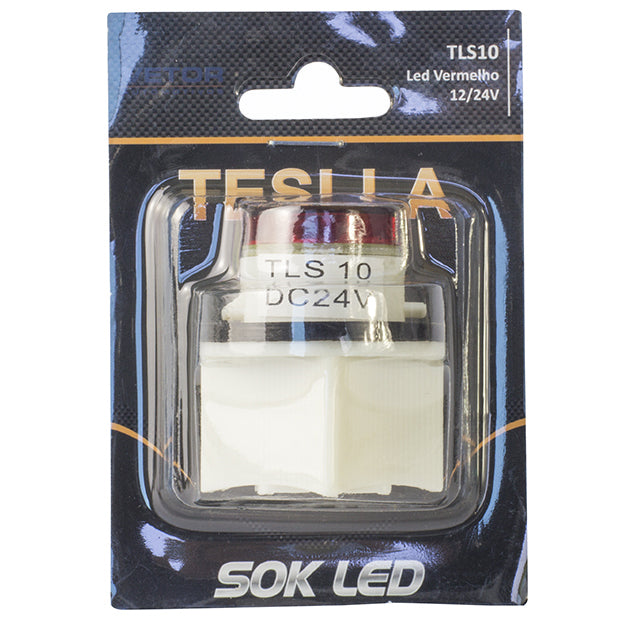 Lâmpada LED Vermelha 24V - Teslla - Tls10 - (2)