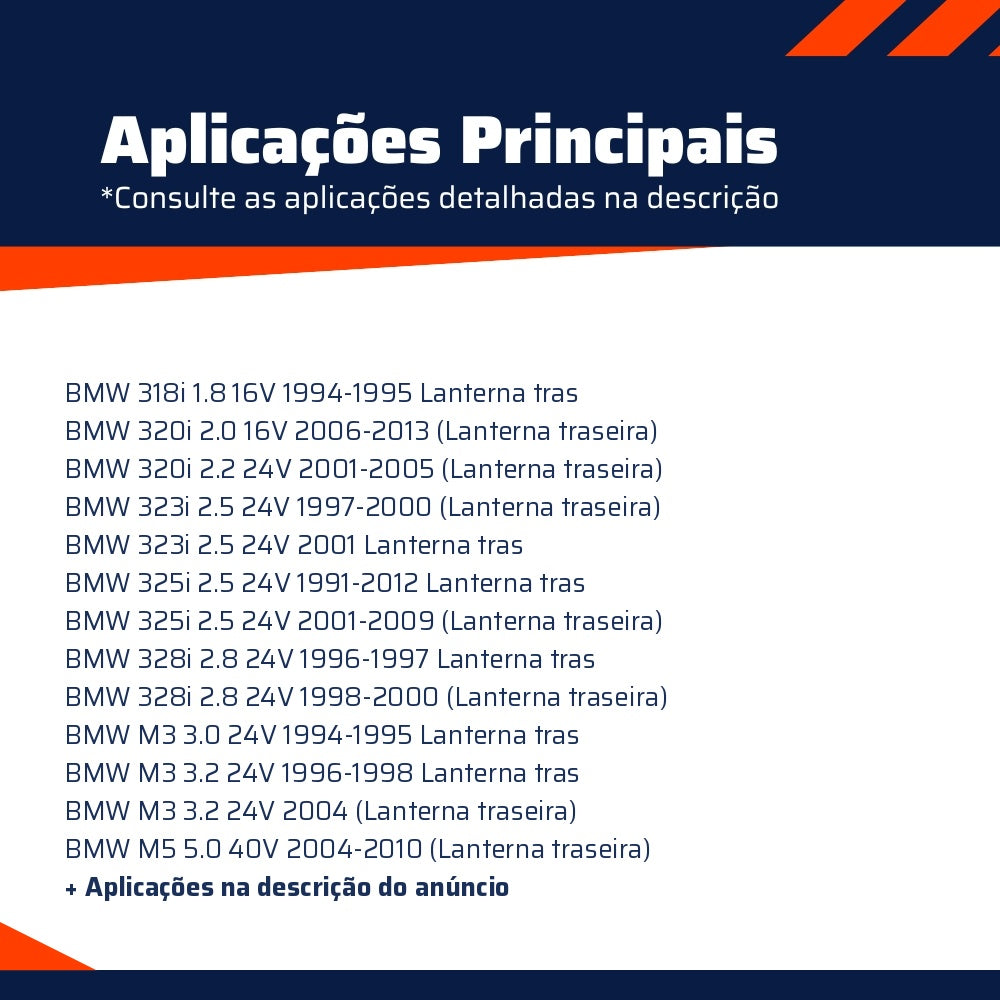 10 Lâmpadas Âmbar 12V 21/4W - Teslla - T1034Aab - (5)