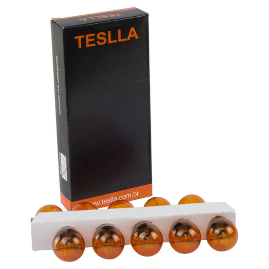 10 Lâmpadas Âmbar 12V 21/5W - Teslla - T1034Ab - (1)