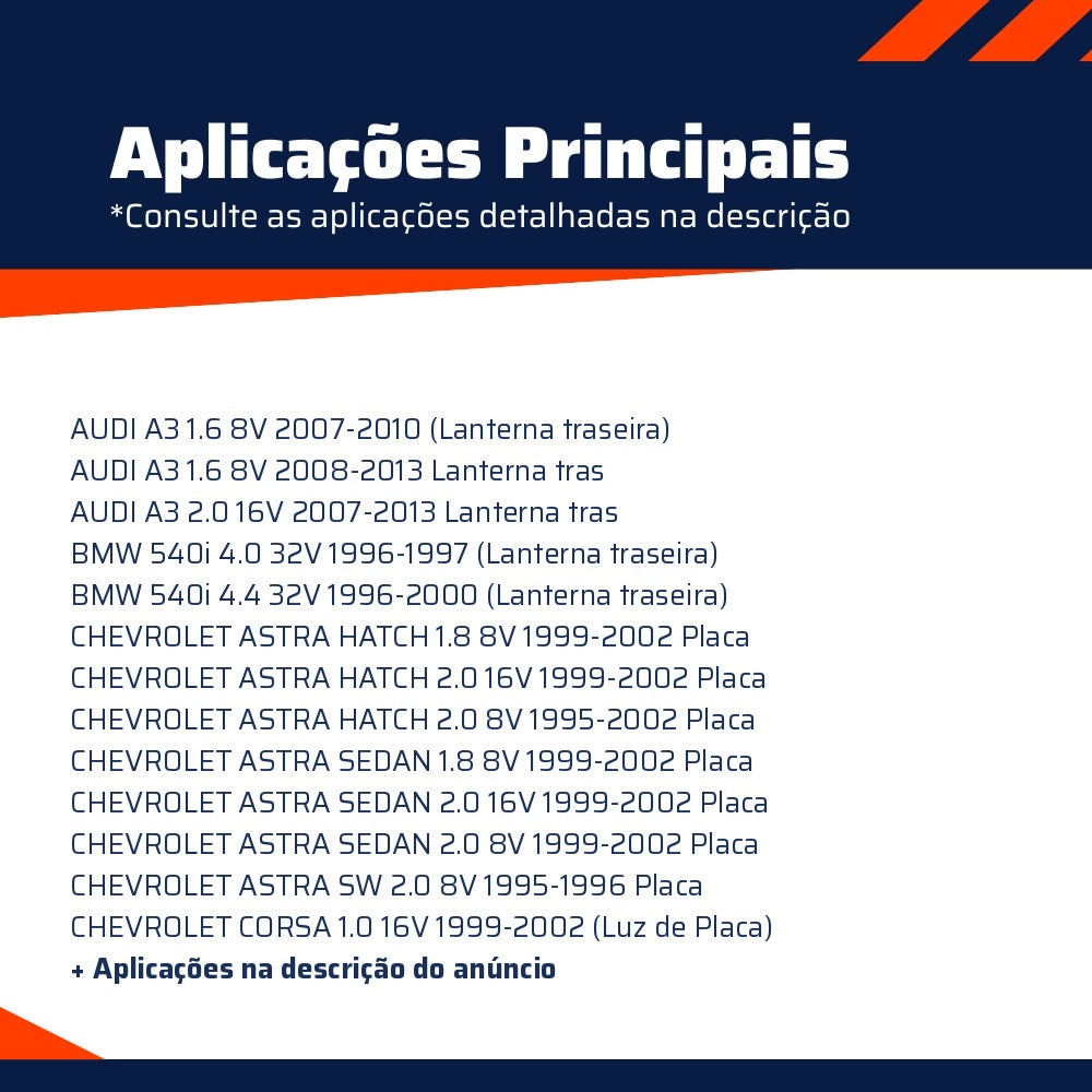 10 Lâmpadas Âmbar 12V 10W - Teslla - T6710Ab - (6)