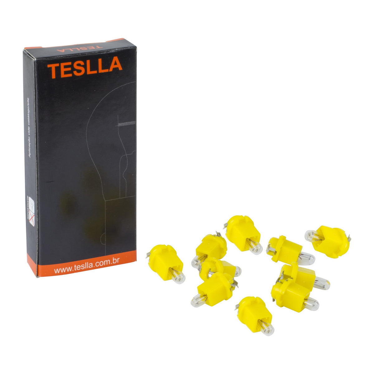 10 Lâmpadas Amarela 24V 1,2W - Teslla - T2742Mf - (5)